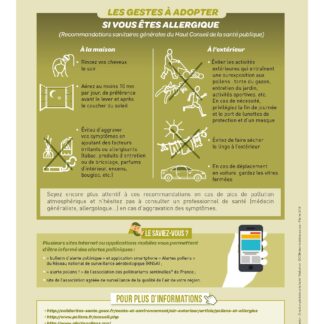 Saisons polliniques - Les gestes à adopter